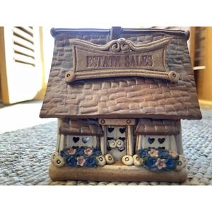 Windy Meadows Pottery Estate Sales Candle House Unsigned 639/674 Jan Richardson‎